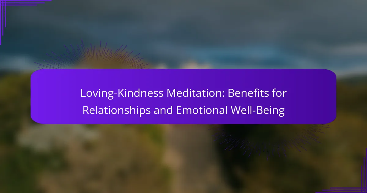Loving-Kindness Meditation: Benefits for Relationships and Emotional Well-Being
