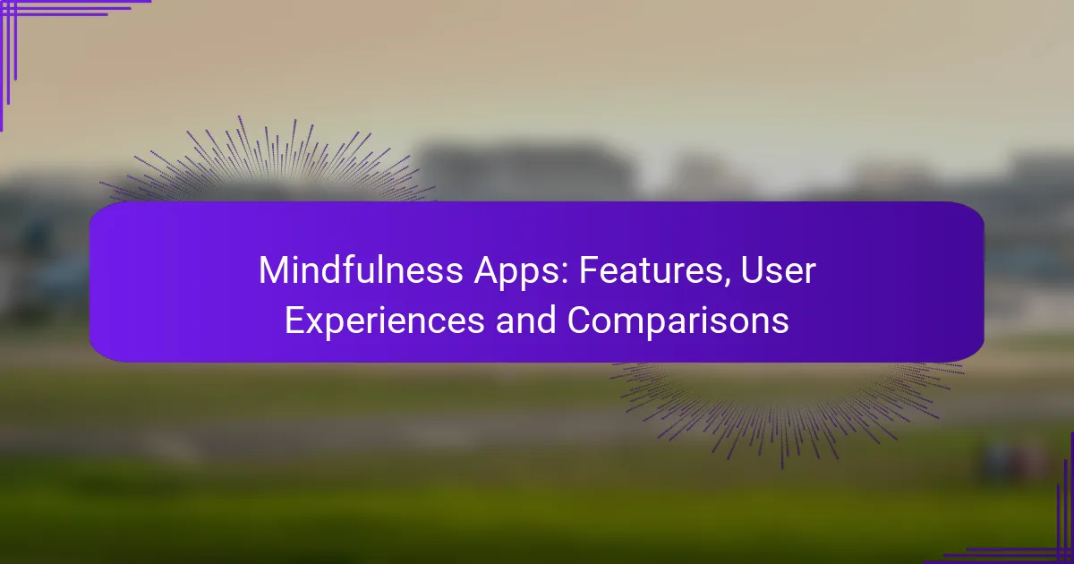 Mindfulness Apps: Features, User Experiences and Comparisons