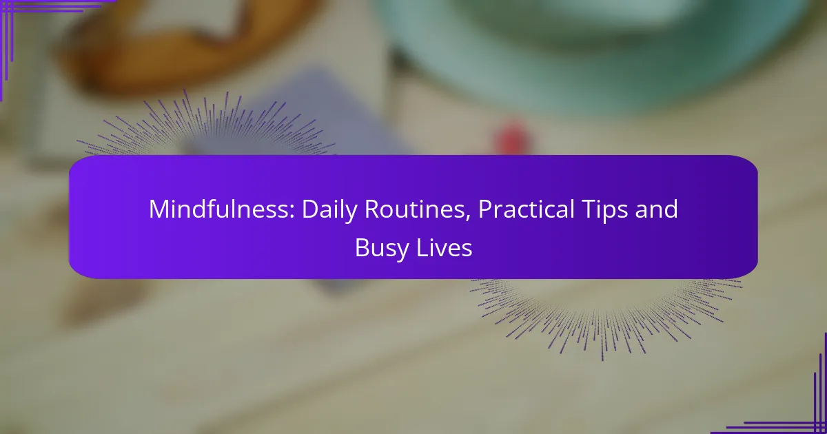 Mindfulness: Daily Routines, Practical Tips and Busy Lives