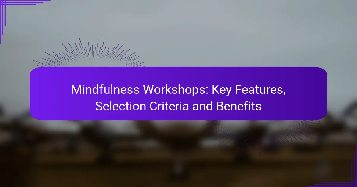 Mindfulness Workshops: Key Features, Selection Criteria and Benefits